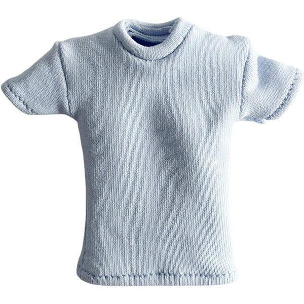 MagiDeal Damen-T-Shirt 1/12 aus Stoff für 6-Zoll-Puppen, blaues Kostümzubehör