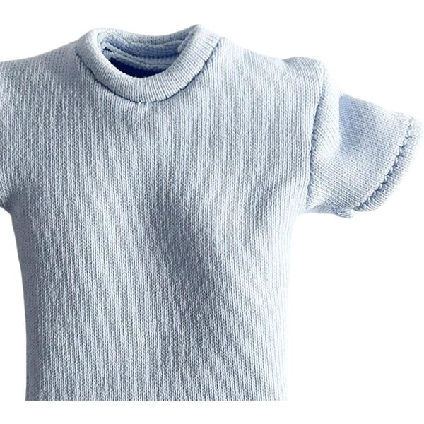 MagiDeal Damen-T-Shirt 1/12 aus Stoff für 6-Zoll-Puppen, blaues Kostümzubehör