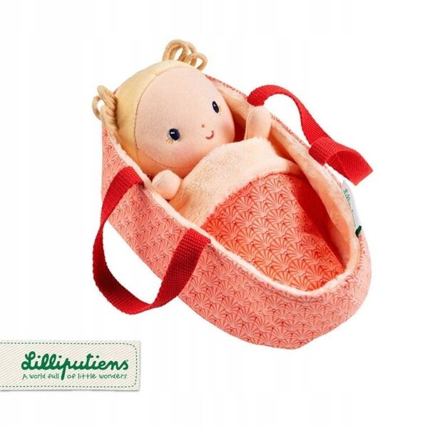 Lilliputiens Anais Bambola Neonato con Abbigliamento, Cestino e Copertina 12m+