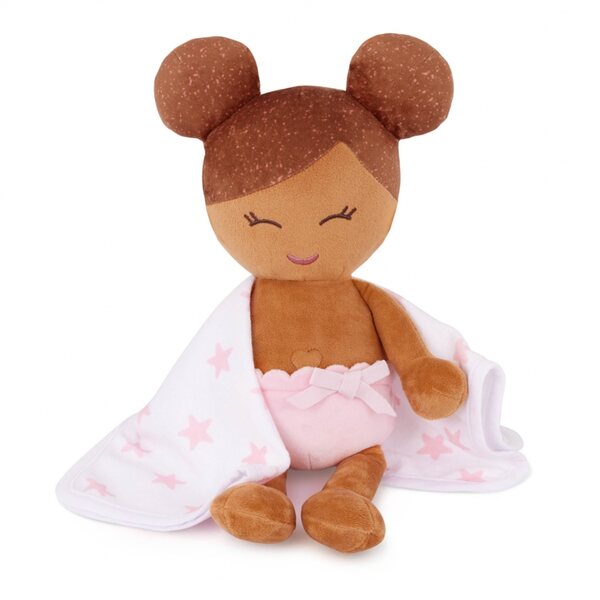 Lalca morbida per il bagno con capelli castani - gioco sicuro per bambini 2+