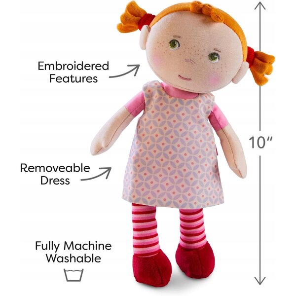 HABA Stoffpuppe Roya 25 cm, weiches Plüschtier für Kinder ab 18 Monaten