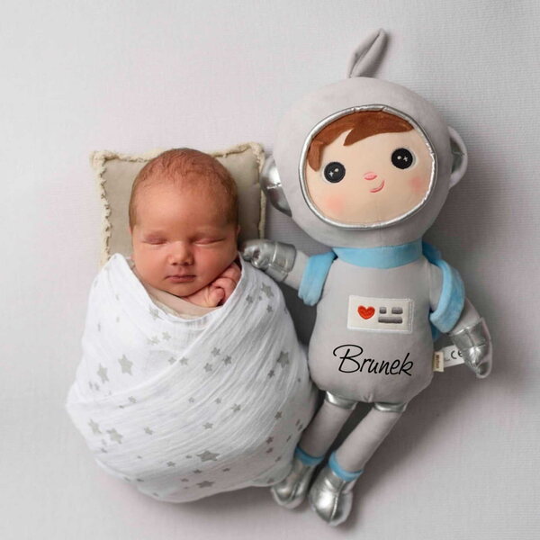 Cosmonaut Doll Metoo con nome personalizzato per bambino, regalo unico e sicuro