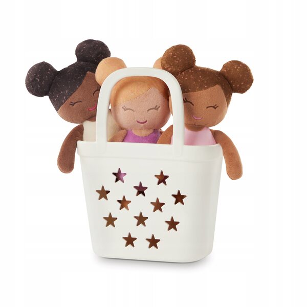 Set mit 3 LullaBaby-Badepuppen mit Korb für Kinder ab 2 Jahren