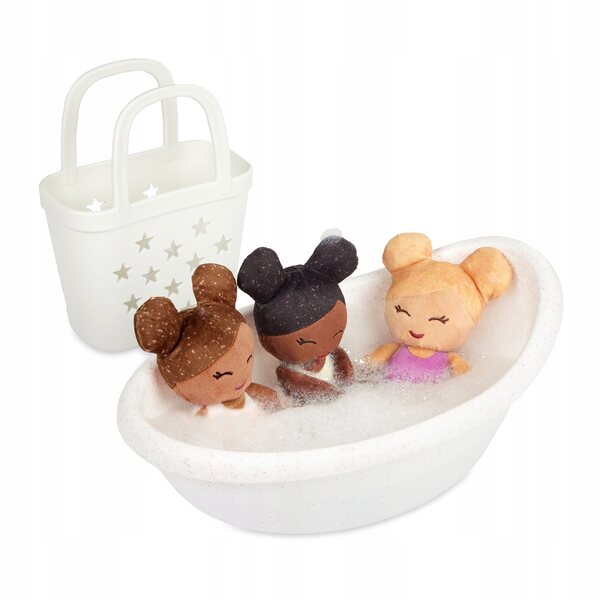 Set mit 3 LullaBaby-Badepuppen mit Korb für Kinder ab 2 Jahren