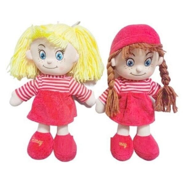 Bambola di pezza 37 cm - morbida bambola di stoffa per bambini 3+