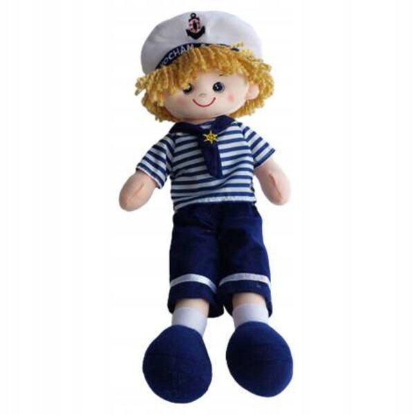 Bambola di pezza Capitano in tessuto per bambini da 0+ mesi, serie marinara