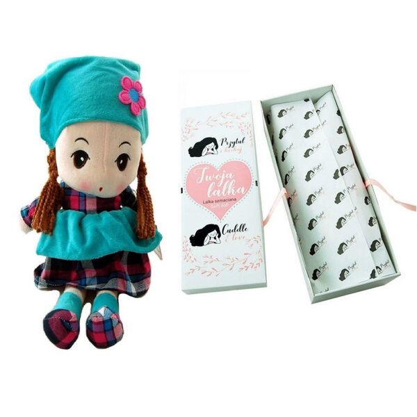 Lena, die große 42 cm große weiche Stoffpuppe in Geschenkbox