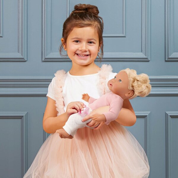 LullaBaby Neugeborene Puppe mit Haaren und Accessoires für Kinder ab 2 Jahren