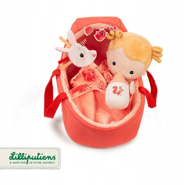 Lilliputiens Baby Doll Lena con Gondola per Bambini 12+ Mesi