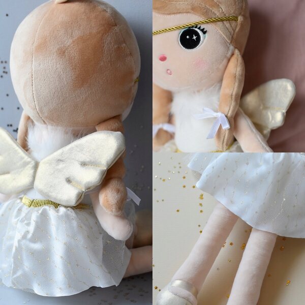 Bambola Metoo Angel 70 cm - Straccio di peluche per ragazze con personalizzazione