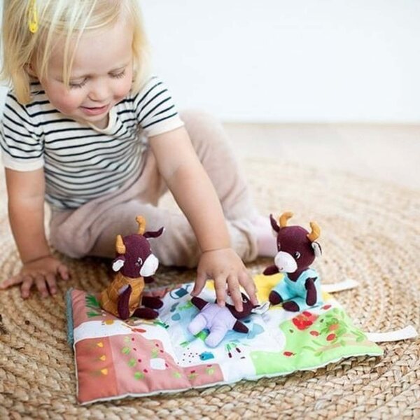 Lilliputiens Mini Fudge Family Rosalie - Peluche educativo 0+ con tappeto