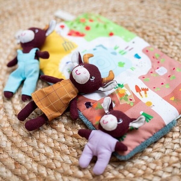 Lilliputiens Mini Fudge Family Rosalie - Peluche educativo 0+ con tappeto