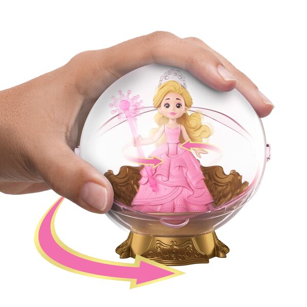 Mattel WICKED 2 – Mini-Fahrzeug und Glinda-Puppe in schwebender Blase für Kinder