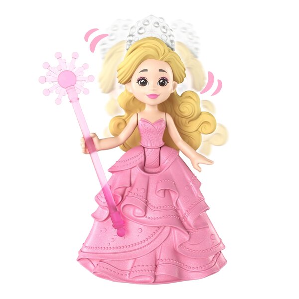 Mattel WICKED 2 – Mini-Fahrzeug und Glinda-Puppe in schwebender Blase für Kinder