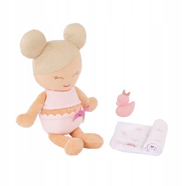 LullaBaby Bambola da Bagno Impermeabile con Asciugamano, Bionda per Bambini 2+