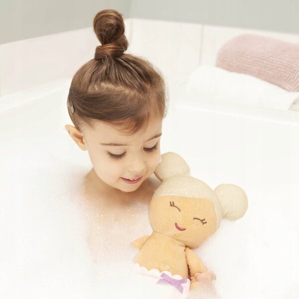 LullaBaby Bambola da Bagno Impermeabile con Asciugamano, Bionda per Bambini 2+