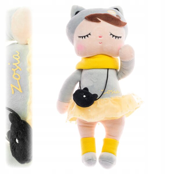 Bambola mascotte gatto Metoo personalizzata con un nome, perfetta come regalo per una ragazza