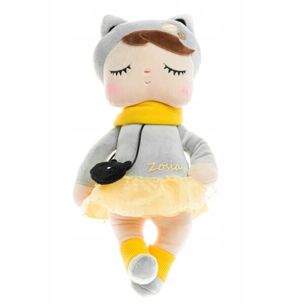 Bambola mascotte gatto Metoo personalizzata con un nome, perfetta come regalo per una ragazza