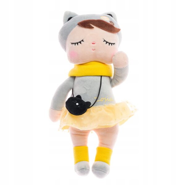 Bambola mascotte gatto Metoo personalizzata con un nome, perfetta come regalo per una ragazza