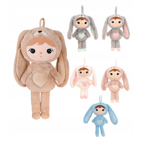 Beiges Kaninchen 50 cm und Kaninchen 30 cm Metoo-Set – personalisiertes Stofftier für Neugeborene