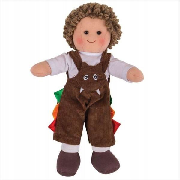 Bigjigs Toys bambola di pezza 28 cm - morbido peluche per bambini dai 12 mesi in su