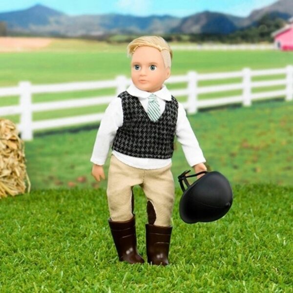 Lori EVAN Jockey Doll 15 cm – Elegante Reitpuppe für Kinder ab 3 Jahren