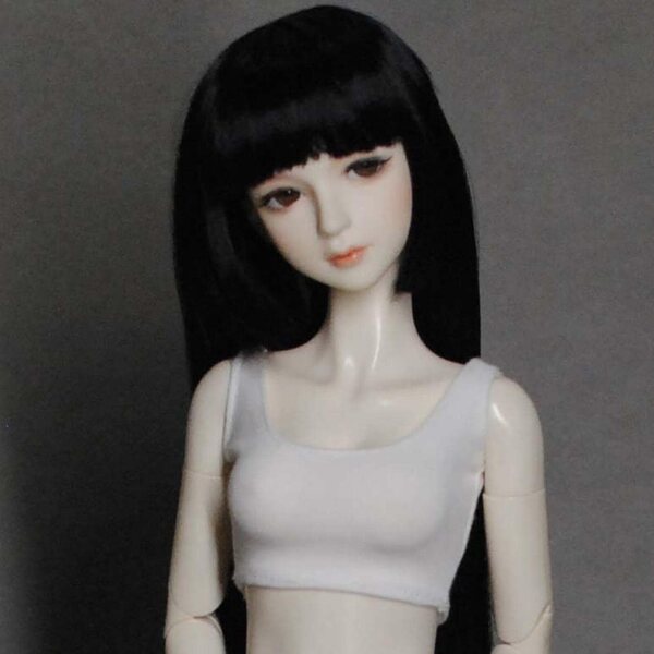 Kleidung für 1/3 BJD 60 cm Puppen, modische Weste und schwarzer Falten-Minirock