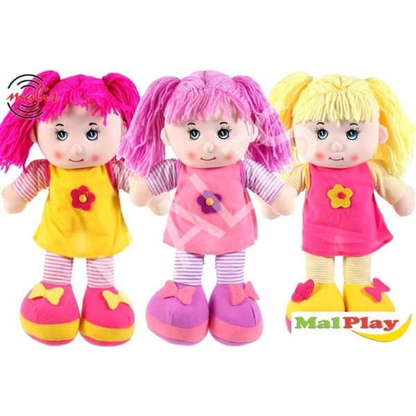 MAJKA Stoffpuppe 35 cm weicher Stoff verschiedene Farben für Kinder ab 3 Jahren