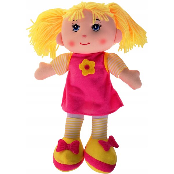 MAJKA Stoffpuppe 35 cm weicher Stoff verschiedene Farben für Kinder ab 3 Jahren