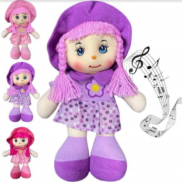 Bambola di pezza svedese 27 cm - Interattiva e Morbida per Bambini 12m+