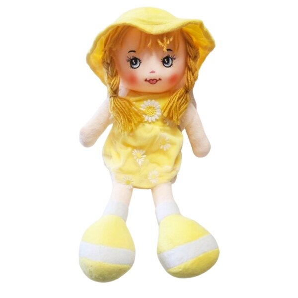 Bambola di Pezza Zuzia 45 cm in Vestito di Velluto Morbido Colorata per Bambini