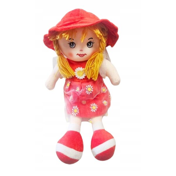 Bambola di Pezza Zuzia 45 cm in Vestito di Velluto Morbido Colorata per Bambini