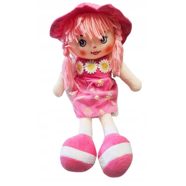 Bambola di Pezza Zuzia 45 cm in Vestito di Velluto Morbido Colorata per Bambini
