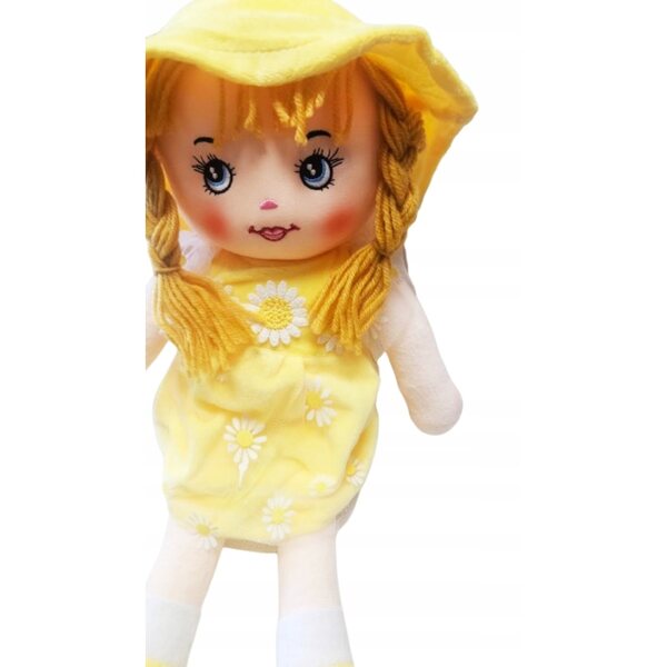 Bambola di Pezza Zuzia 45 cm in Vestito di Velluto Morbido Colorata per Bambini