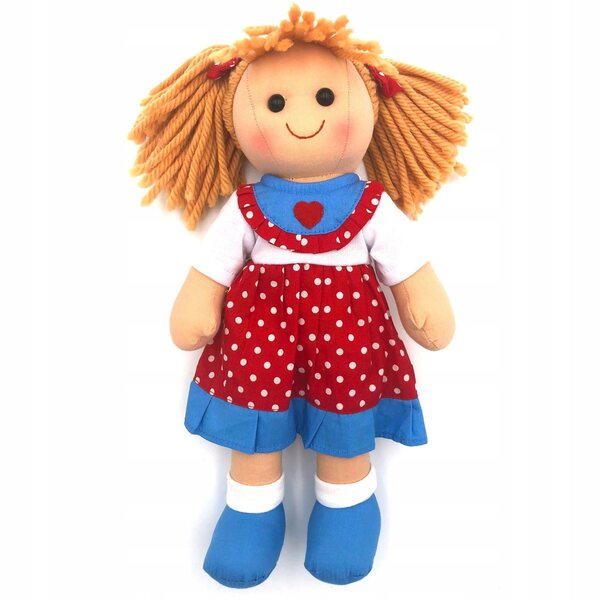 Bigjigs Emilka - bambola di pezza 35 cm, morbida e vestibile per bambini