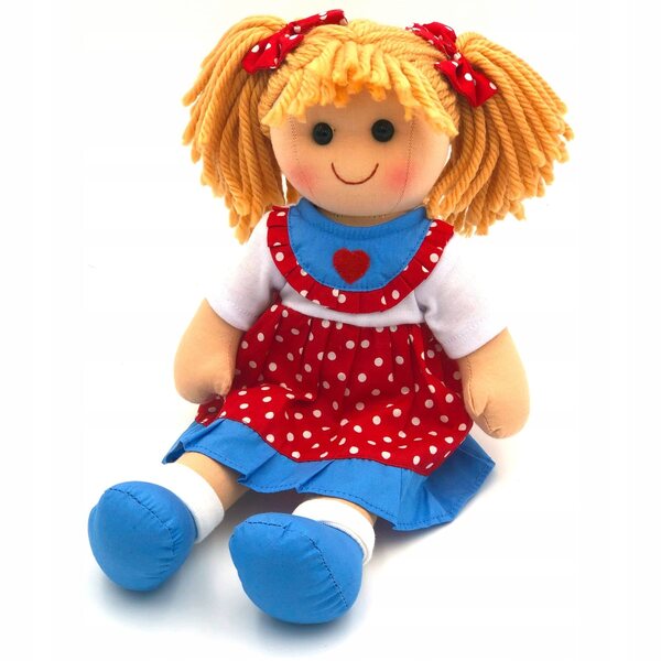 Bigjigs Emilka - bambola di pezza 35 cm, morbida e vestibile per bambini