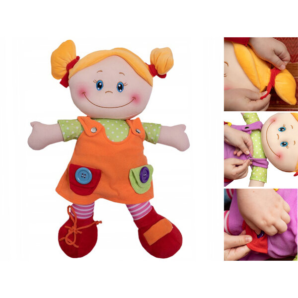 Eine süße Puppe für ein 5-jähriges Mädchen: ein Askato-Lernspielzeug, 46 cm