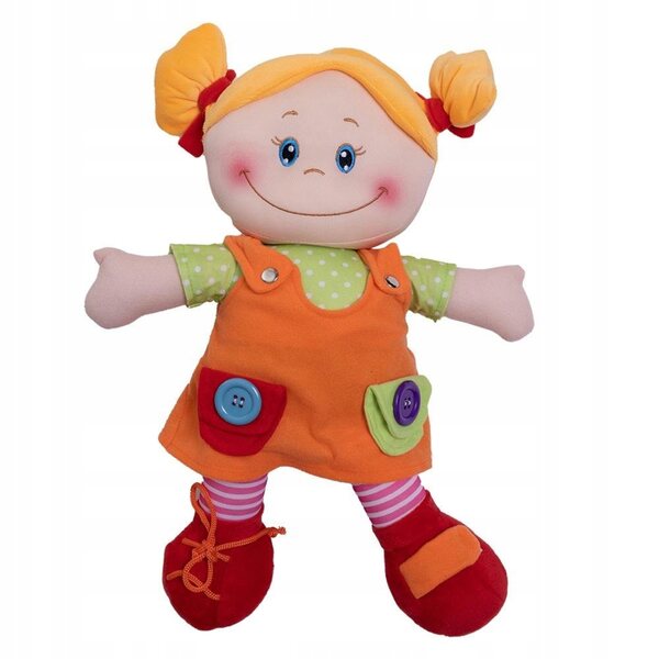 Eine süße Puppe für ein 5-jähriges Mädchen: ein Askato-Lernspielzeug, 46 cm