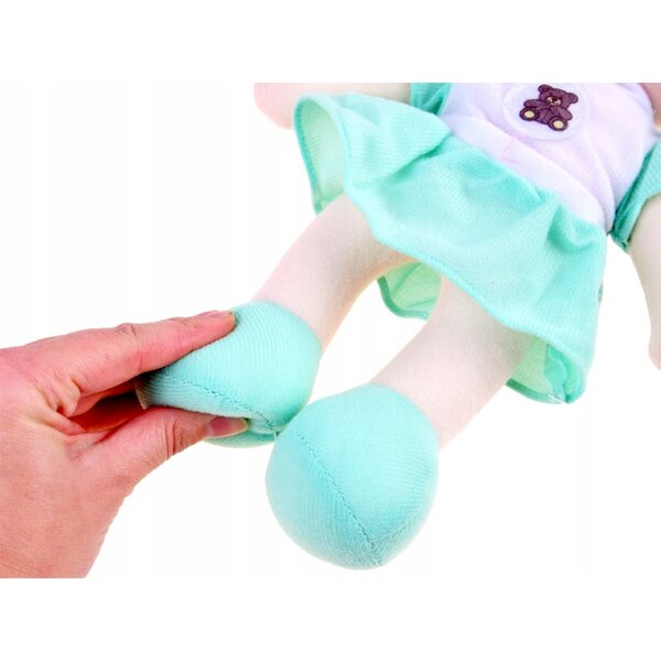 Das Zuzia Stofftier 33 cm im Mintkleid, weich und perfekt zum Kuscheln