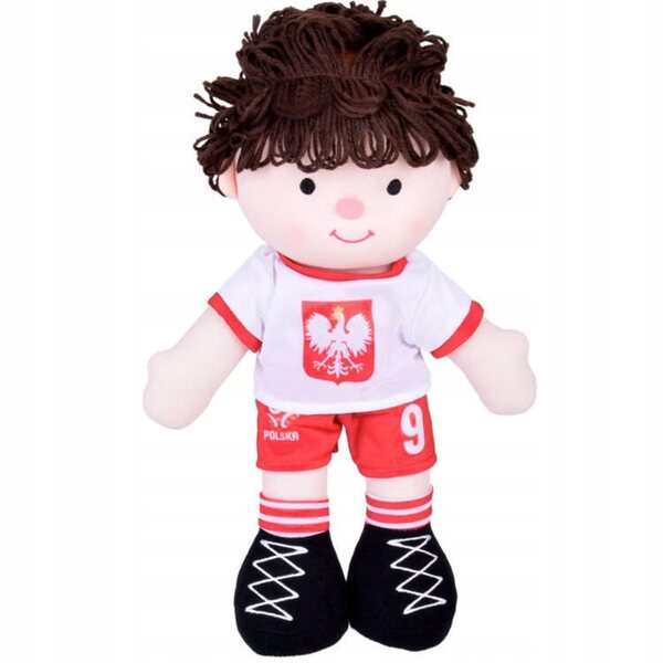 Bambola di pezza del calciatore polacco Robert - un morbido peluche per bambini dai 3 anni in su