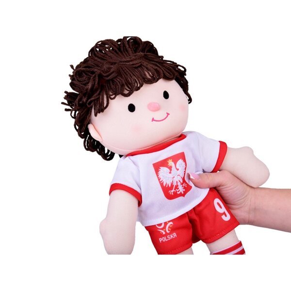 Bambola di pezza del calciatore polacco Robert - un morbido peluche per bambini dai 3 anni in su