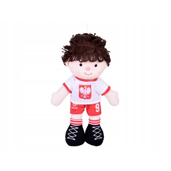 Bambola di pezza del calciatore polacco Robert - un morbido peluche per bambini dai 3 anni in su