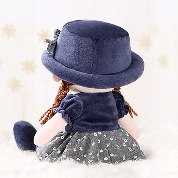 Bambola di peluche per bambine 35 cm, morbida e sicura per giocare e decorare