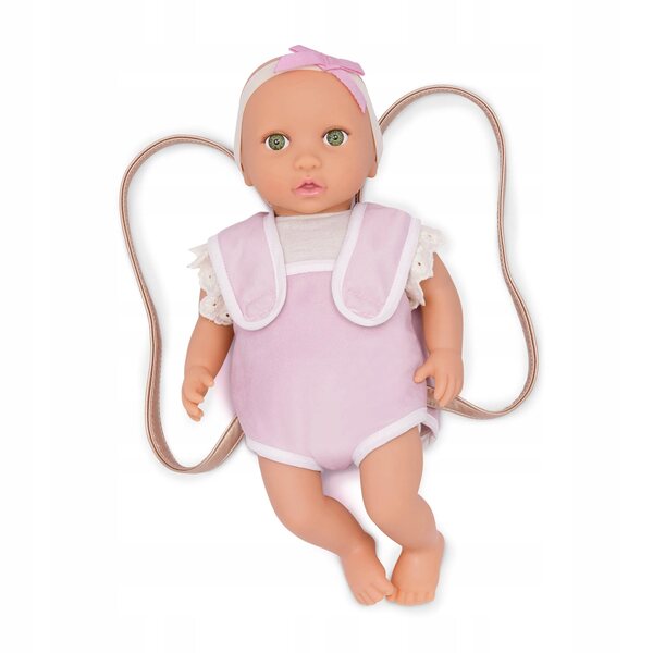 LullaBaby Neugeborenenpuppe mit Babytrage 35,5 cm weich und realistisch
