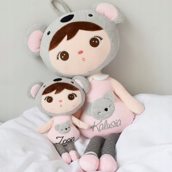 Metoo Koala bambola 22 cm con ciondolo, personalizzabile e sicura per bambini