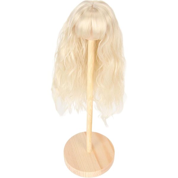 1/6 Puppenperücke, langes lockiges Haar, Hochtemperatur-Seide, 15,5–17 cm