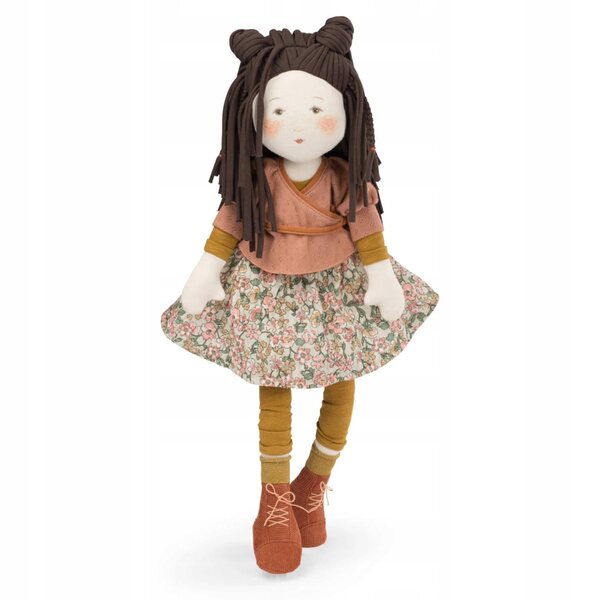 Moulin Roty Bambola Marjolaine Les Rosalies 47 cm in tessuto per bambini 12+ mesi