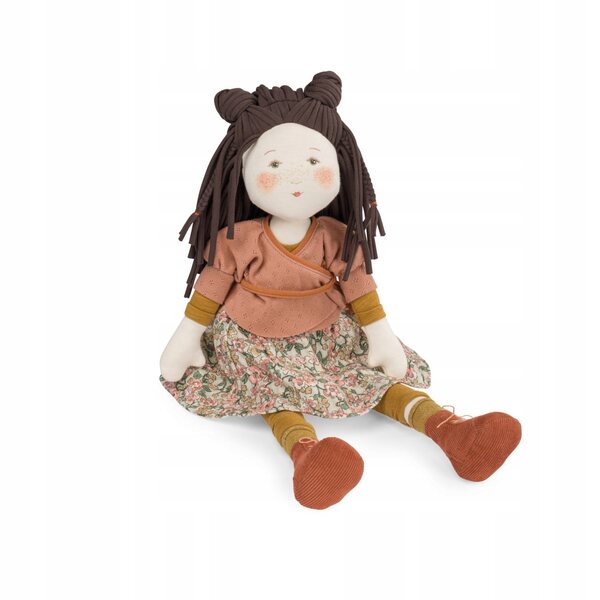 Moulin Roty Bambola Marjolaine Les Rosalies 47 cm in tessuto per bambini 12+ mesi
