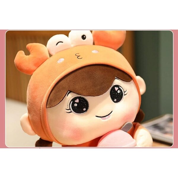 Lalcka Crab Girl weicher Plüsch, ideal als Geschenk für Kinder und Erwachsene