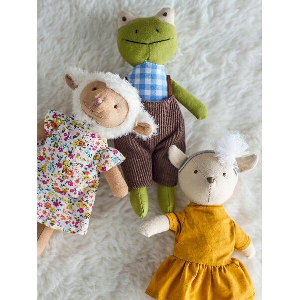 Set 3 pupazzi in tessuto Bloomingville Mini Animal Friends per bambini 2+